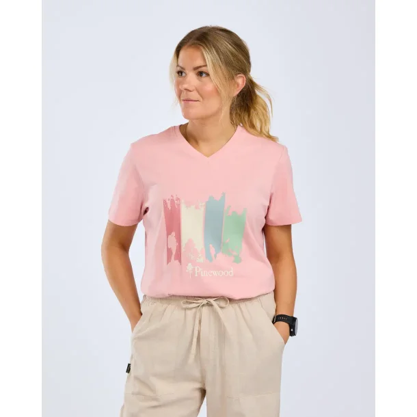 Pinewood Finnveden Recycled Outdoor T-shirt Dame D.Pink 