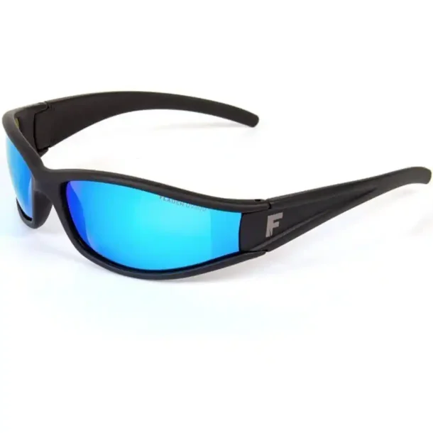 Fladen Polariserende Solbriller Matt Black Blue Lens