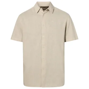 Pinewood V�rnamo Hemp Mix Kort�rmet Skjorte Herre Beige