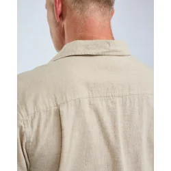 Pinewood V�rnamo Hemp Mix Kort�rmet Skjorte Herre Beige