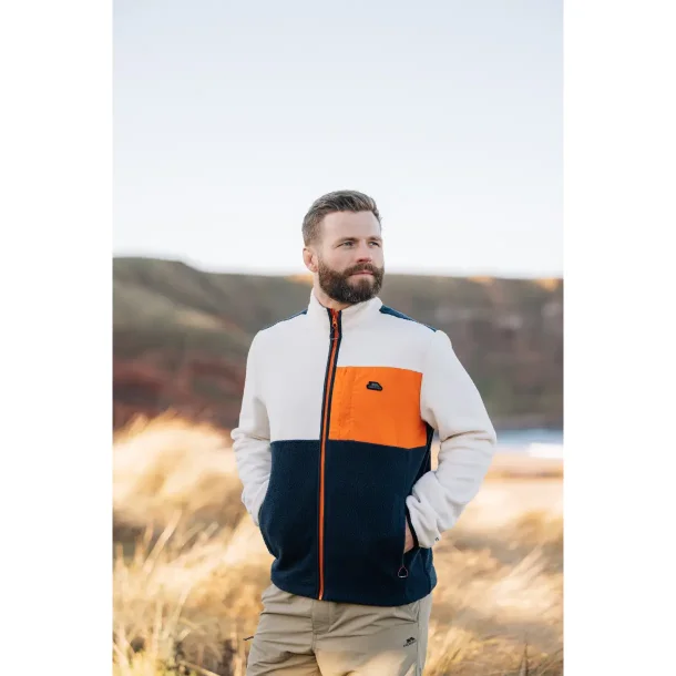 Trespass Hamish Full Zip Fleece Herre Off White 