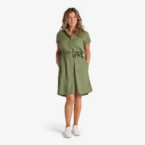 Tuxer Charlene Hør Kjole Olivine