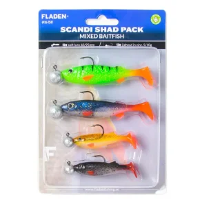 Fladen Scandi Shad Mix 4-pak 5/10 Gr 
