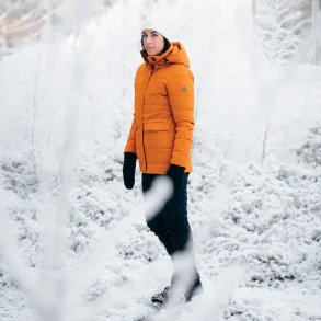 Tuxer Ines Vinterjakke Dame Orange Sun
