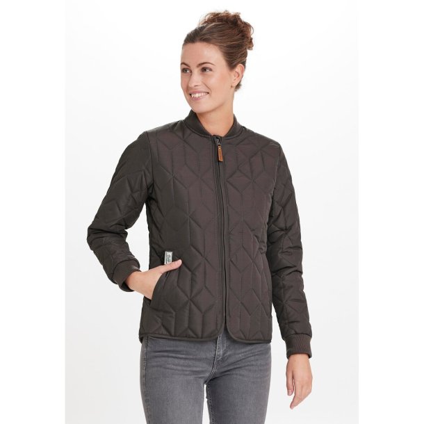 Weather Report Piper W Quilted Damejakke Shale Mud